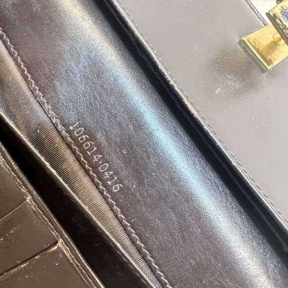 Gucci Canvas Long Wallet- Rare Brown Wood Magnet Clasp Vintage Monogram - Picture 11 of 16